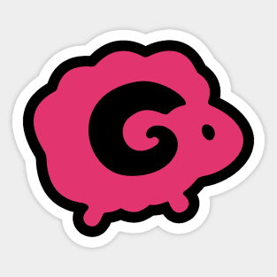 Pink Sheep Shilhouette Sticker